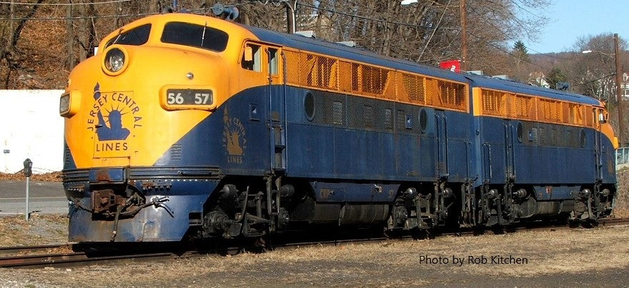 Jersey Central Lines (CNJ) – F3 A Unit # 59 Tangerine and Blue