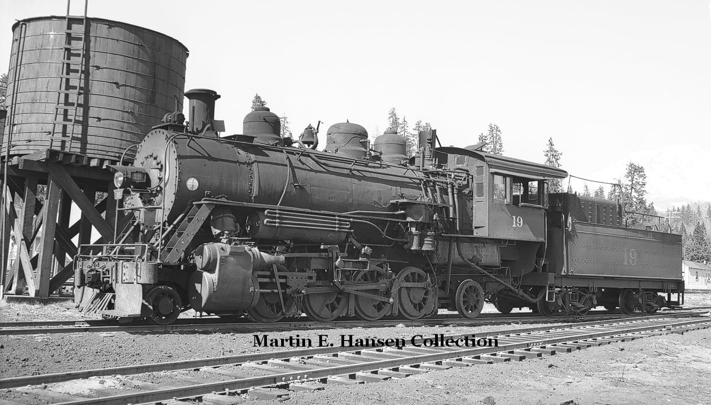90 Ton Baldwin 2-8-2 McCloud #19 earlier version 1940s-50s