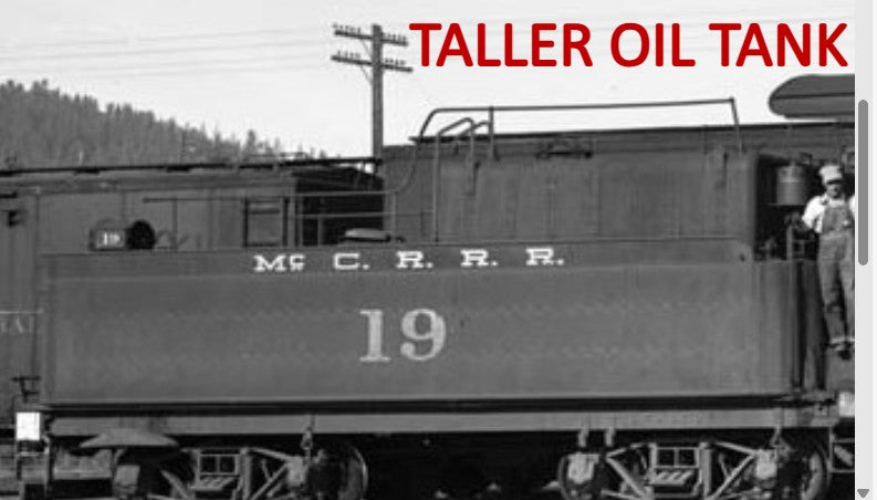 90 Ton Baldwin 2-8-2 McCloud #19 earlier version 1940s-50s