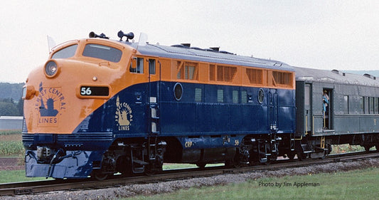 Jersey Central Lines (CNJ) – F3 A Unit # 56 Tangerine and Blue