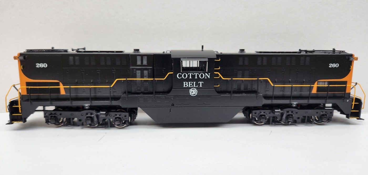 Baldwin Center Cab Cotton Belt Swoosh St.L&SW 260 in black and Daylight orange nose